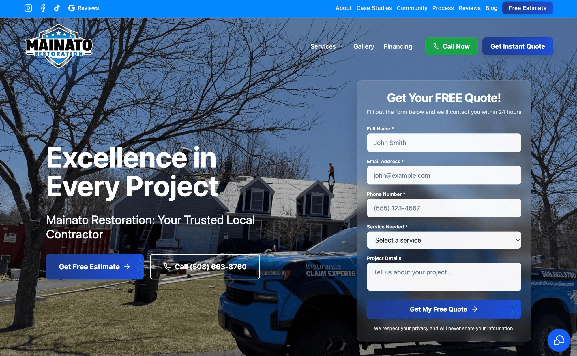 Mainato Restoration website